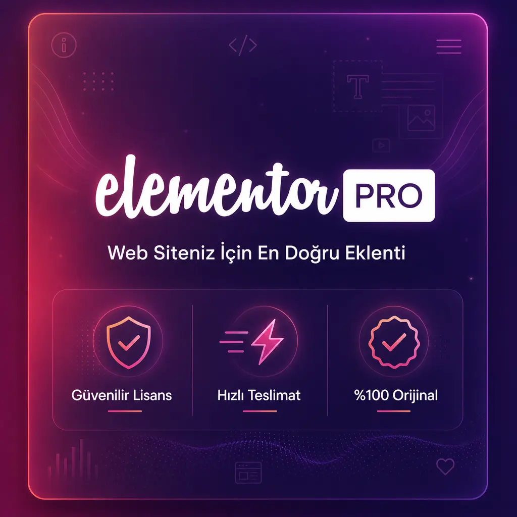 Elementor Pro - WordPress Sayfa Oluşturucu Eklentisi (1 Yıllık Lisans)